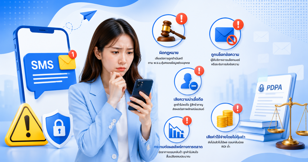 ส่ง SMS Marketing โดยไม่ขออนุญาต มีความเสี่ยงอะไร?